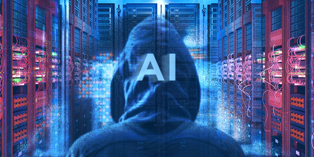 AI Fraudster hacking into a data center