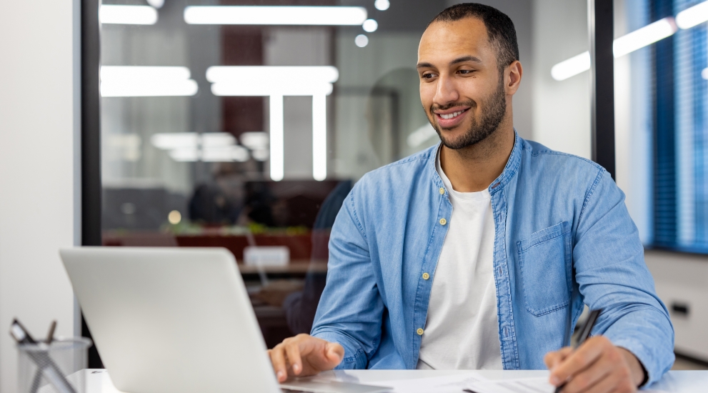 man on laptop