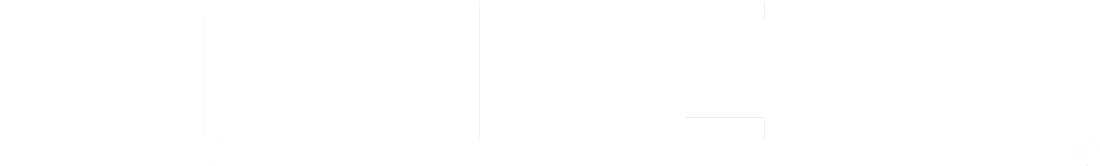 SHAZAM horizontal logo reversed